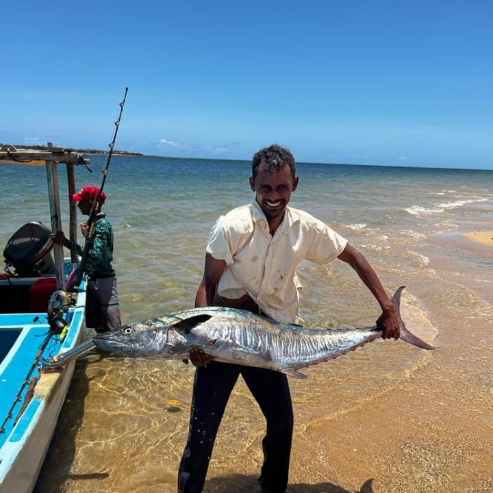 Captain Mohamed on the beach in Lamu