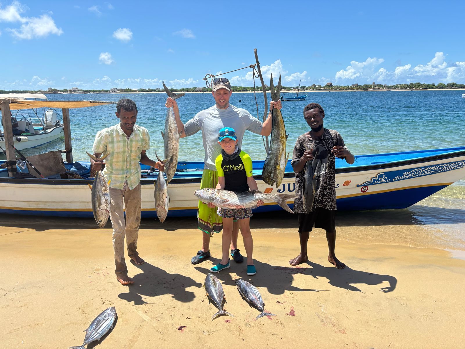 A day's catch on the beach in Lamu